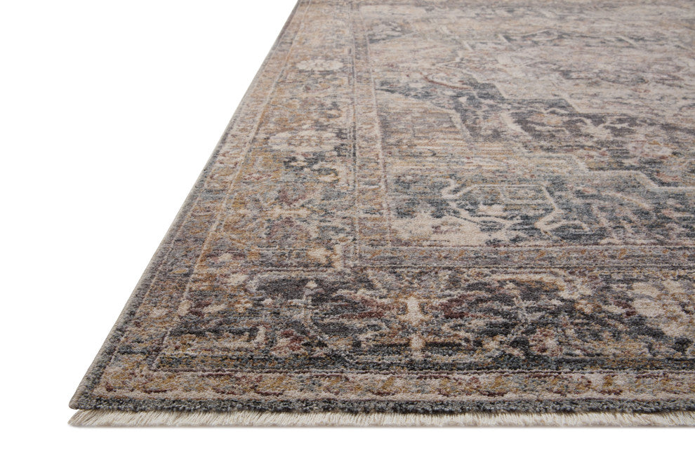 Loloi Lyra Area Rug, Denim / Sand, 2'-7" X 8'-0"