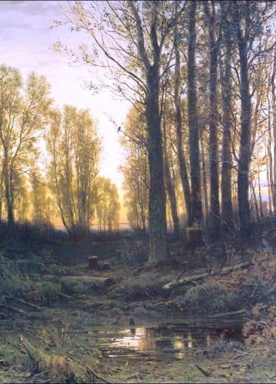 Ivan Ivanovich Shishkin Twilight Sunset Wall Decal