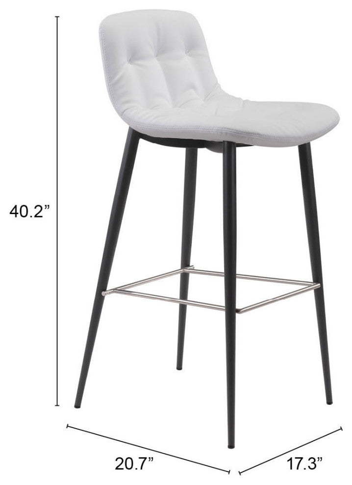 Tangiers Bar Chair, Set of 2 White