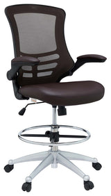 Attainment Vinyl Drafting Chair - Brown