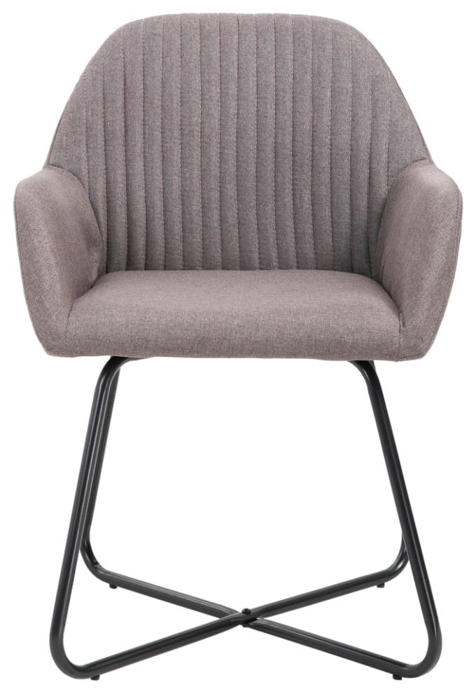 vidaXL Dining Chairs 6 pcs Taupe Fabric