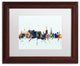 Michael Tompsett 'Edinburgh Skyline Blue' Matted Framed Art, 11x14
