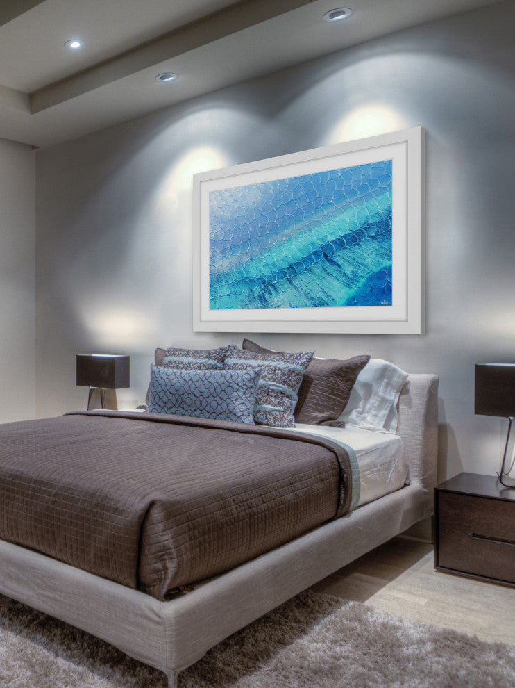 "Blue Pools" Framed Painting Print, 30"x20"