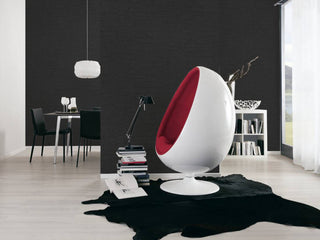 Faux Textured Wallpaper, Black, One Roll