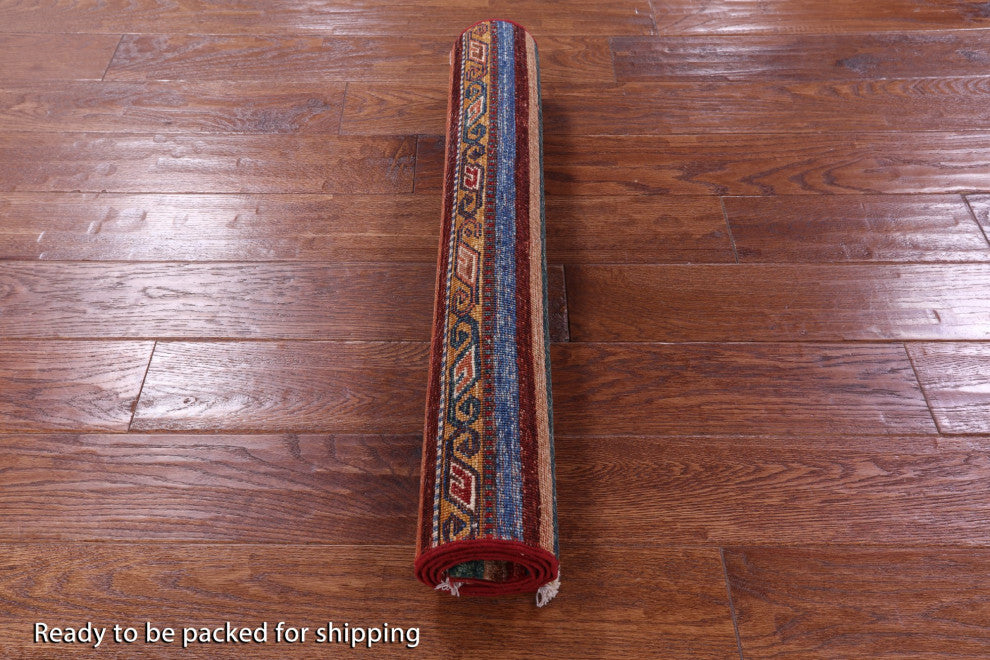 2' 7" X 4' 1" Khorjin Super Kazak Hand-Knotted Wool Rug - Q12344