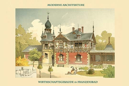 Science Building - Franzenbad - Fine Art Giclee Print 24" x 36"