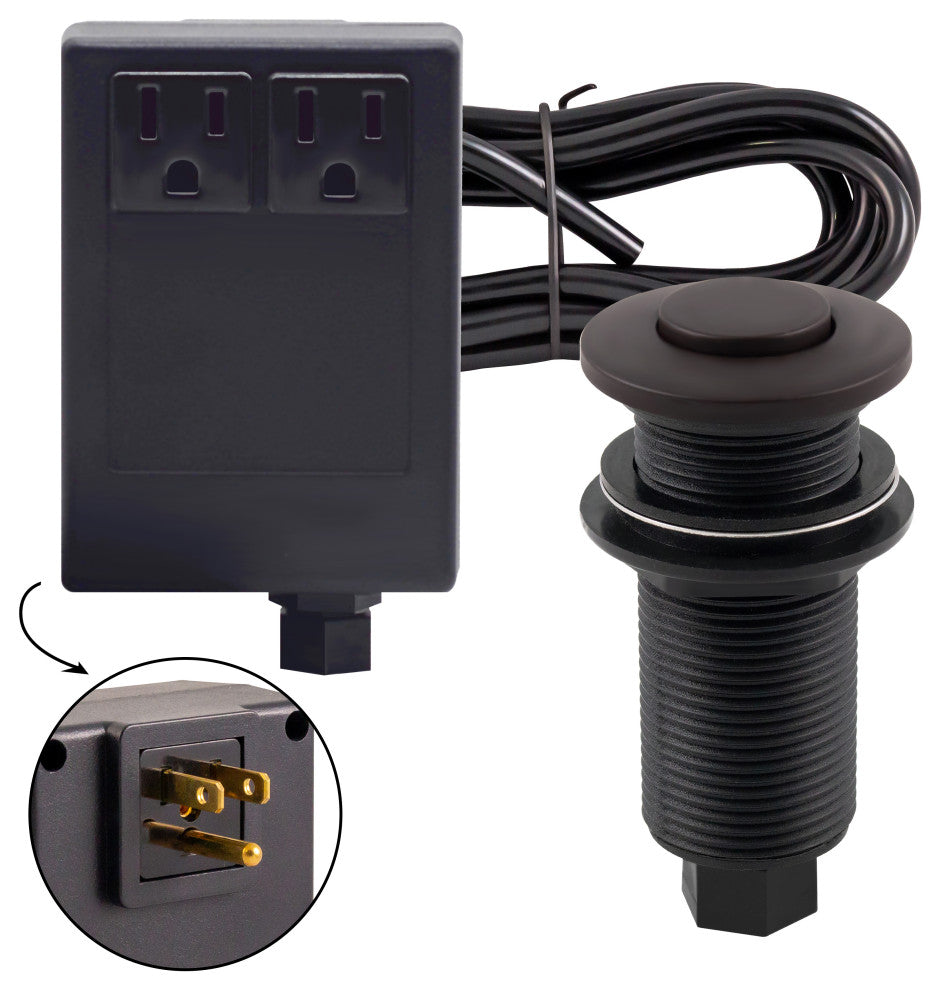 Disposal Air Switch and Dual Outlet Control Box, Oil Rubbed Bronze