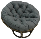 44" Solid Micro Suede Papasan Cushion, Fits 42" Papasan Frame, Steel Gray