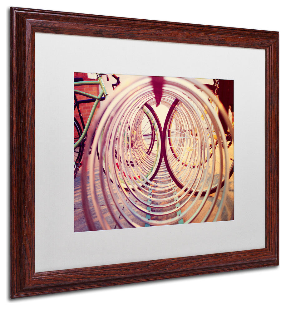 Jason Shaffer 'Wheels' Matted Framed Art, Wood Frame, White Mat, 20x16