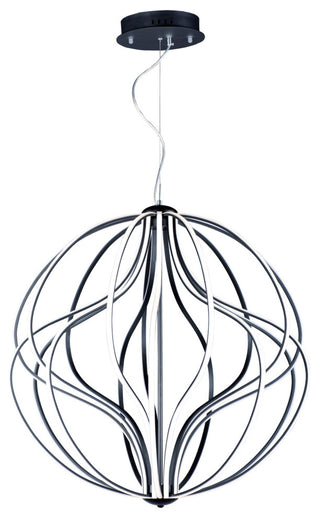 ET2 E21178 Aura 31"W LED Abstract Globe Chandelier - Polished Chrome