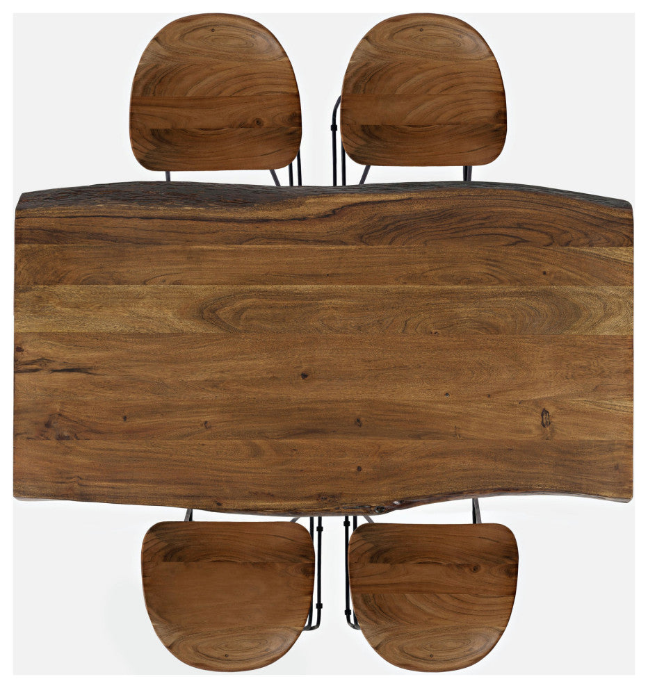 Nature's Edge 52" 5-Piece Counter Height Dining Set with Barstools - Chestnut