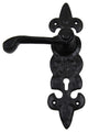 Antique Lever Lock Handle Fleur de Leys