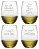Grammar Police 4-Piece Stemless Wine Glass Set