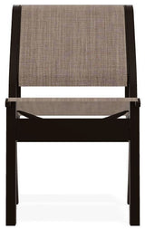 Leeward Sling Stackable Outdoor Dining Chair, Augustine Fennel/Kona
