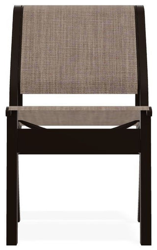 Leeward Sling Stackable Outdoor Dining Chair, Augustine Fennel/Kona
