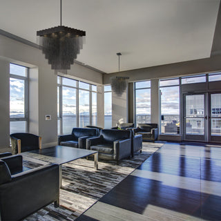 Transitional Chandelier, Black