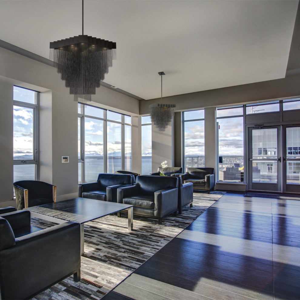 Transitional Chandelier, Black
