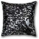 HomeRoots 18" x 18" x 5" Black and Gold Torino Kobe Cowhide Pillow