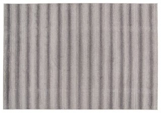Enza Home Pagani 60" x 96" Contemporary Polypropylene Fabric Rug in Gray/Black