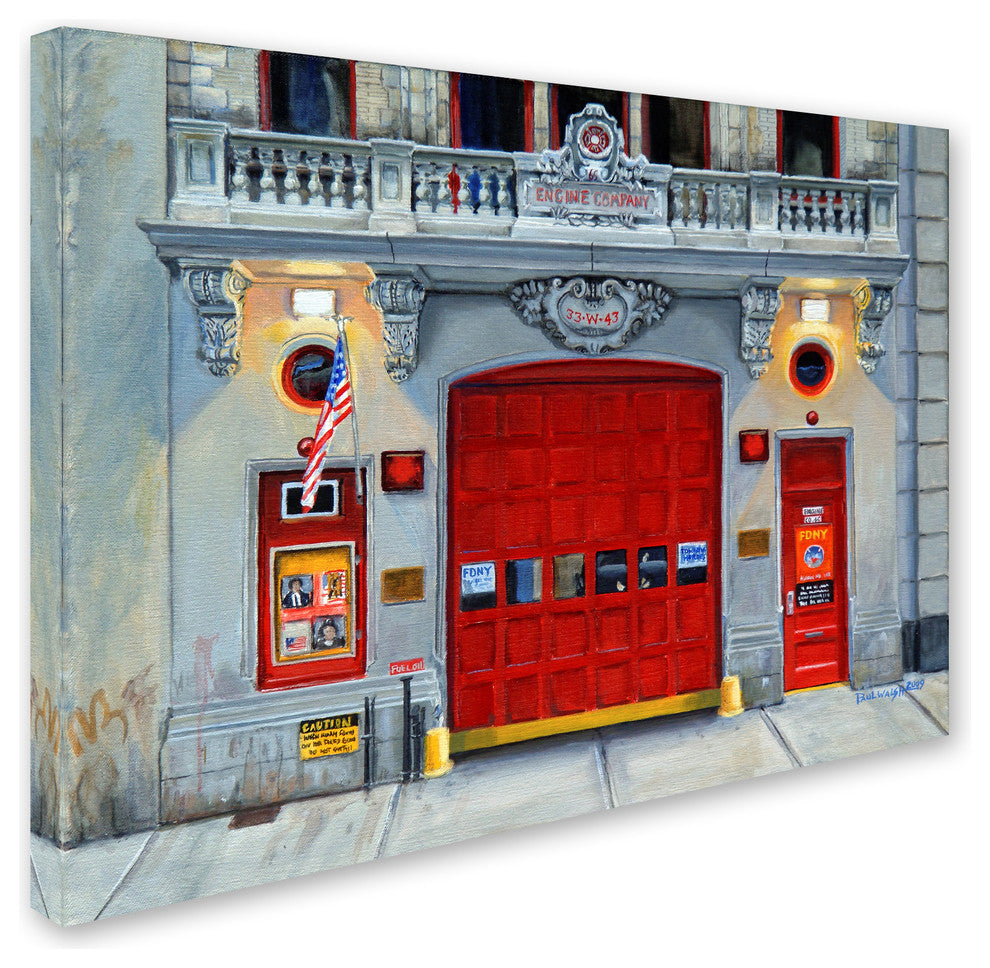 Paul Walsh 'Fdny Engine 65' Canvas Art, 35" x 47"