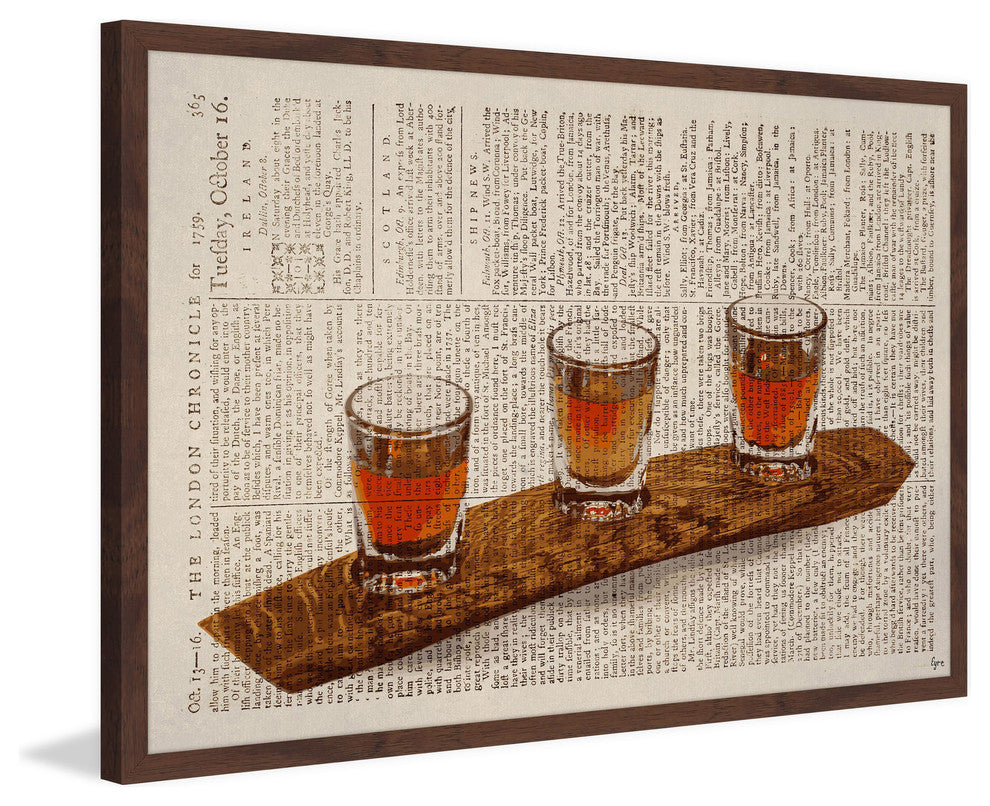 "Three Shots" Framed Painting Print, 36"x24"