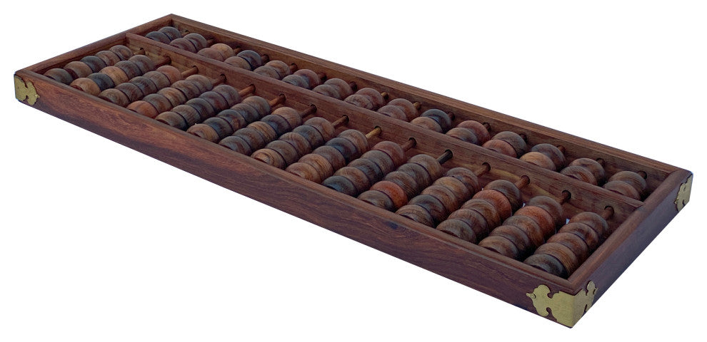 Chinese Huali Rosewood Abacus Fengshui Paperweight Display Hws2491
