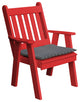 Poly Traditional English Chair, Bright Red