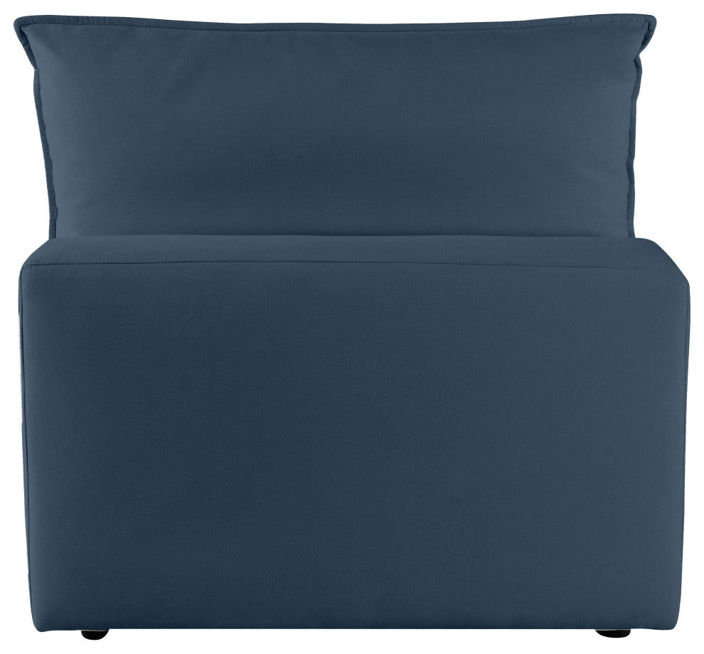 Cali Modular Armless Chair, Navy