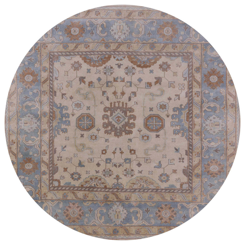 Ahgly Company Indoor Round Mid-Century Modern Area Rugs, 4' Round