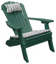 Poly Folding and Reclining Adirondack Chair, Turf Green