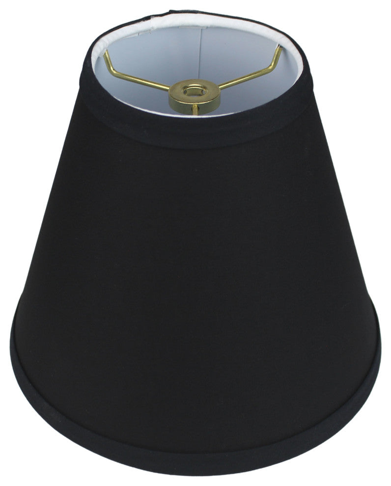 Fenchel Shades 4"x8"x7" Empire Lamp Shade, Linen Black