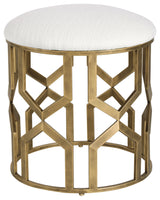 Trellis Geometric Accent Stool
