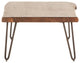 Grandby Acacia Wood Live Edge Coffee Table in Walnut Finish