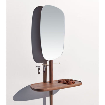 Nomon Recibidor Hallway Furniture, Natural Walnut and Polished Brass