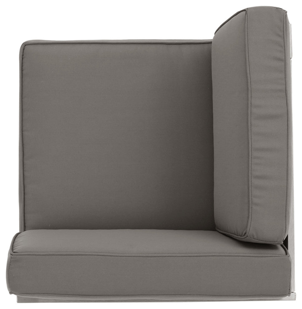 GDF Studio Emily Coral Outdoor 9-Seater Aluminum Sectional Set With Coffee Table