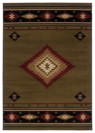 Hudson 087J1 Green/Red 7'8" x 10'10" Rug