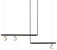 3-Light Kitchen Island Linear Pendant, Black