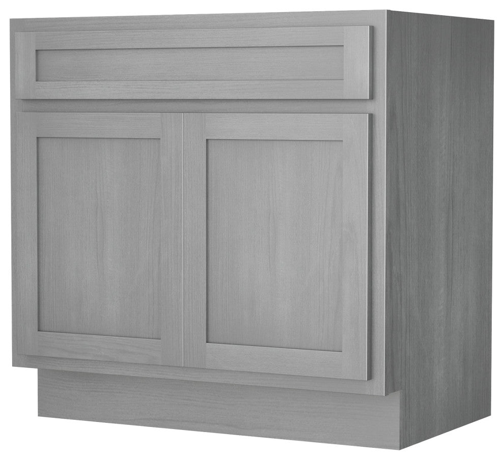 Vanity Art Vanity Base Cabinet, No Top, 33", Silver