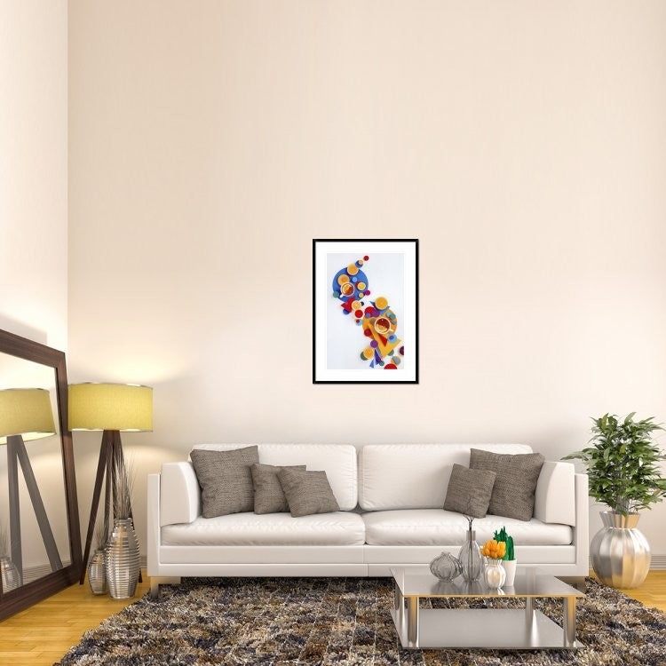 "Suprematic Tea Party" Framed Digital Print by Dina Belenko, 28"x38"
