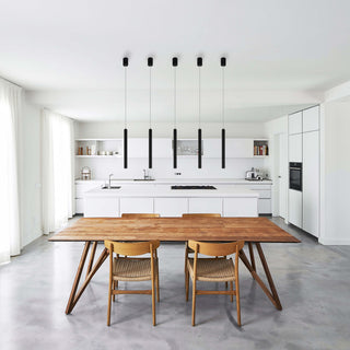 1-Light, 6.9W LED Single Tube Pendant, Matte Black