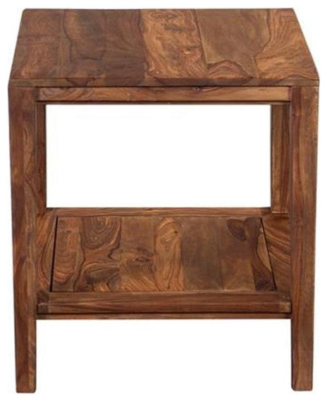 Porter Designs End Table Coffee Accent Table Rectangle in Wood - Brown