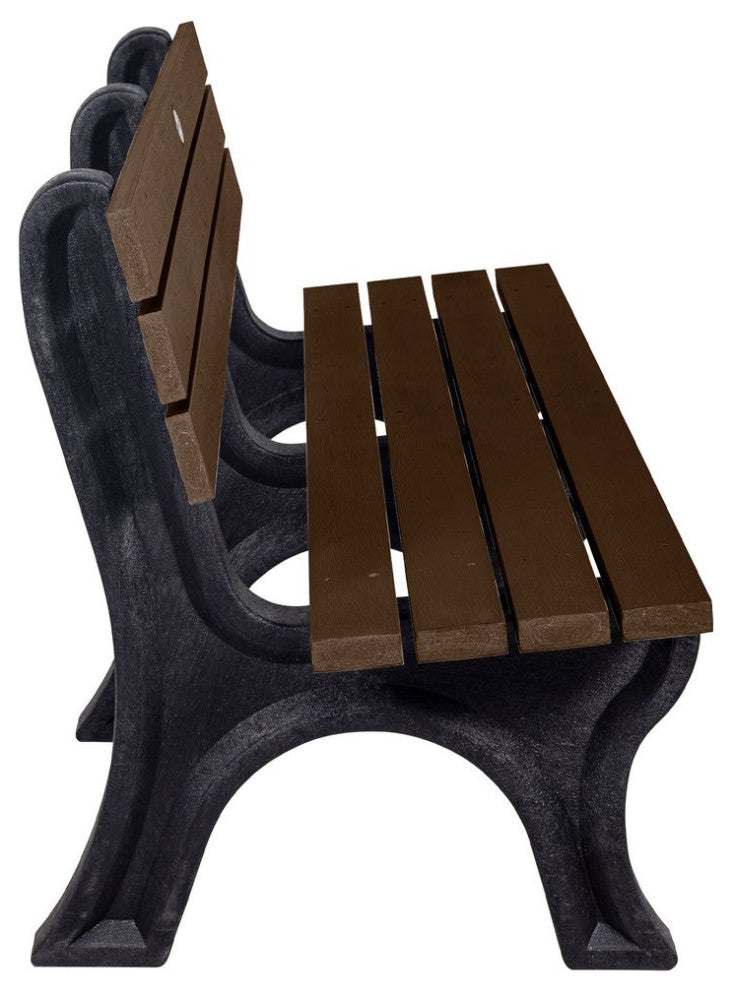 Aurora Traditional 6' Park Bench, Weathered Acorn