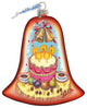 Hand Painted Celebration Bell Glass Scenic Ornament