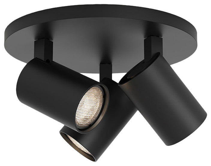 Astro Ascoli Triple Round, Dimmable Indoor Spotlight (Matt Black)