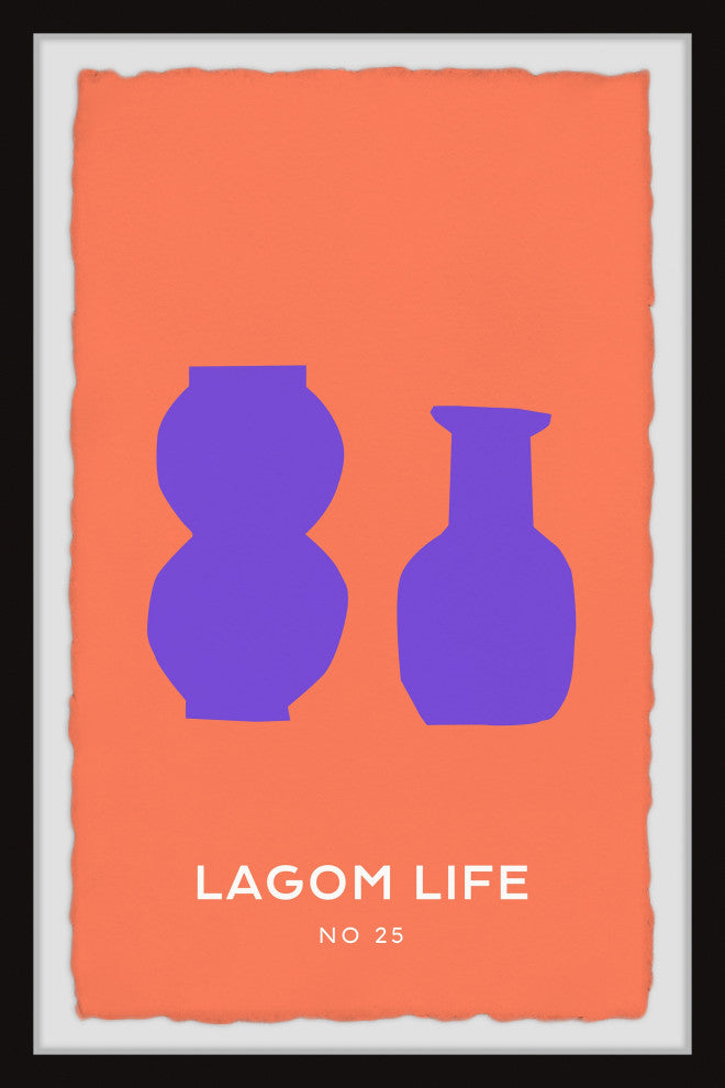 "Lagom Life" Framed Painting Print, 12x18