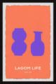 "Lagom Life" Framed Painting Print, 12x18