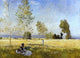 Claude Oscar Monet Meadow at Bezons, 18"x27" Wall Decal Print