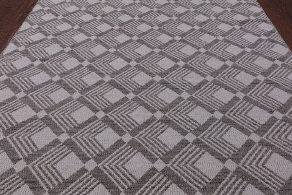 8' 1" X 10' 1" Flat Weave Handmade Wool Rug Q8490