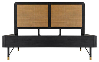 Armen Living Saratoga Modern Wood King Platform Frame Bed in Black