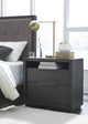 Modus Oxford Two-Drawer Nightstand in Basalt Grey